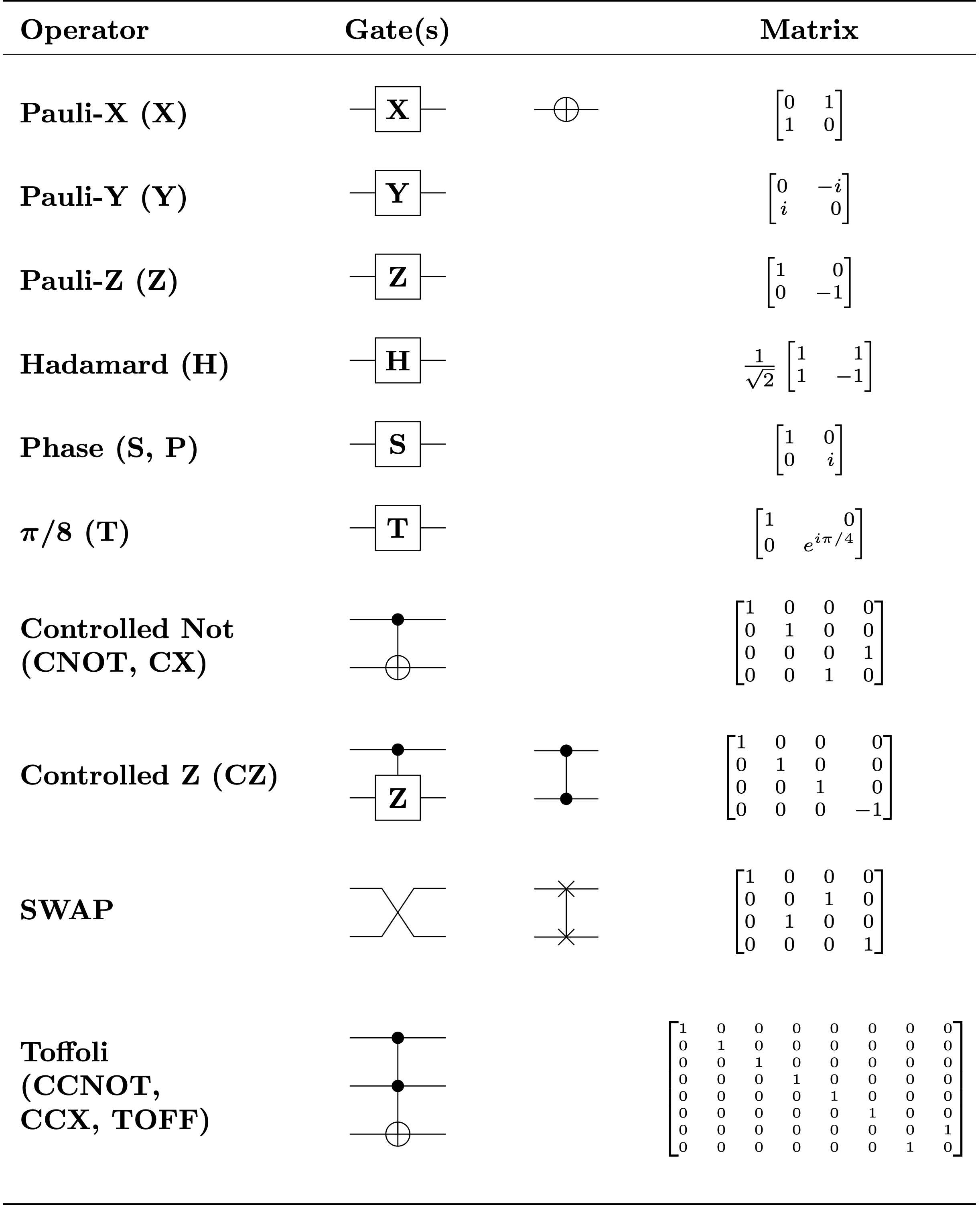 Qauntum Logic Gates